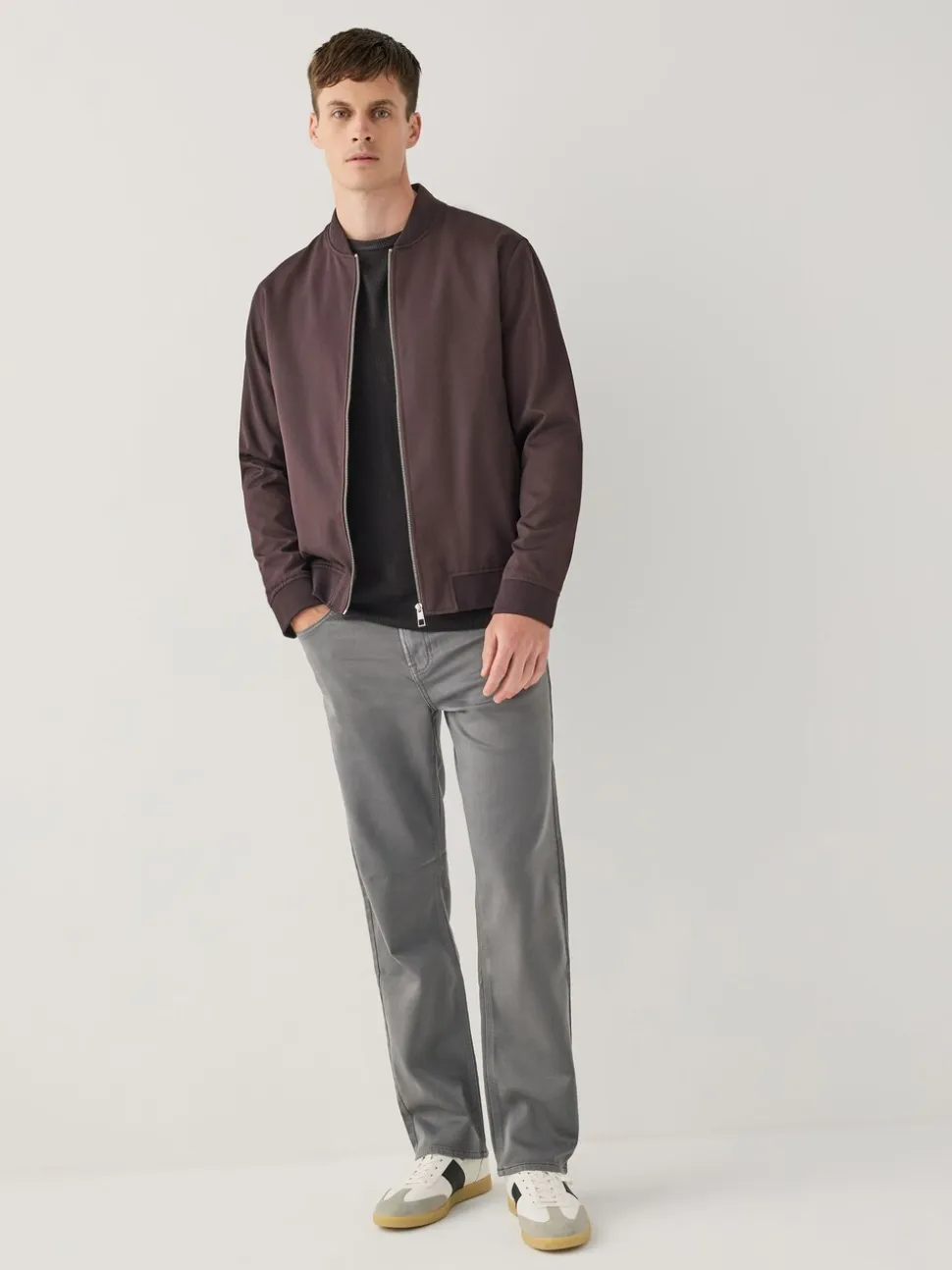 Antracietgrijs - Straight fit - Comfortabele stretchjeans