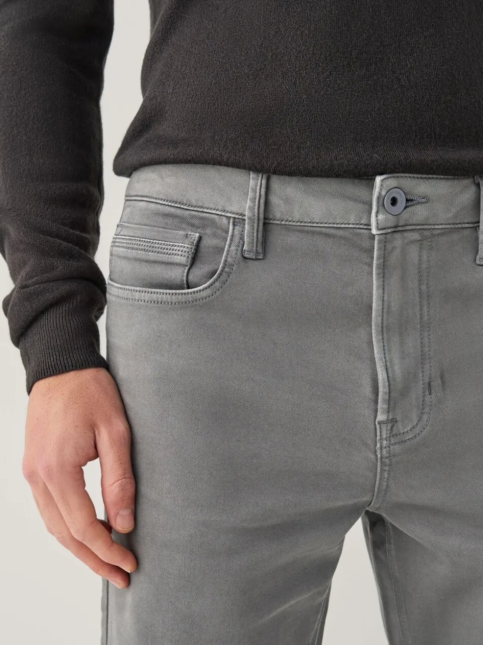 Antracietgrijs - Straight fit - Comfortabele stretchjeans