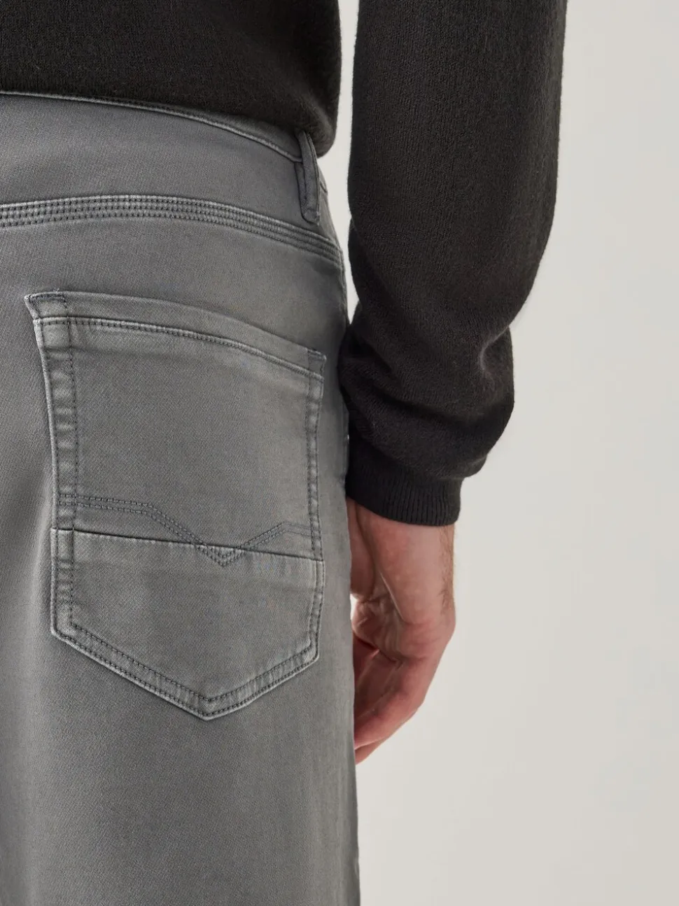 Antracietgrijs - Straight fit - Comfortabele stretchjeans