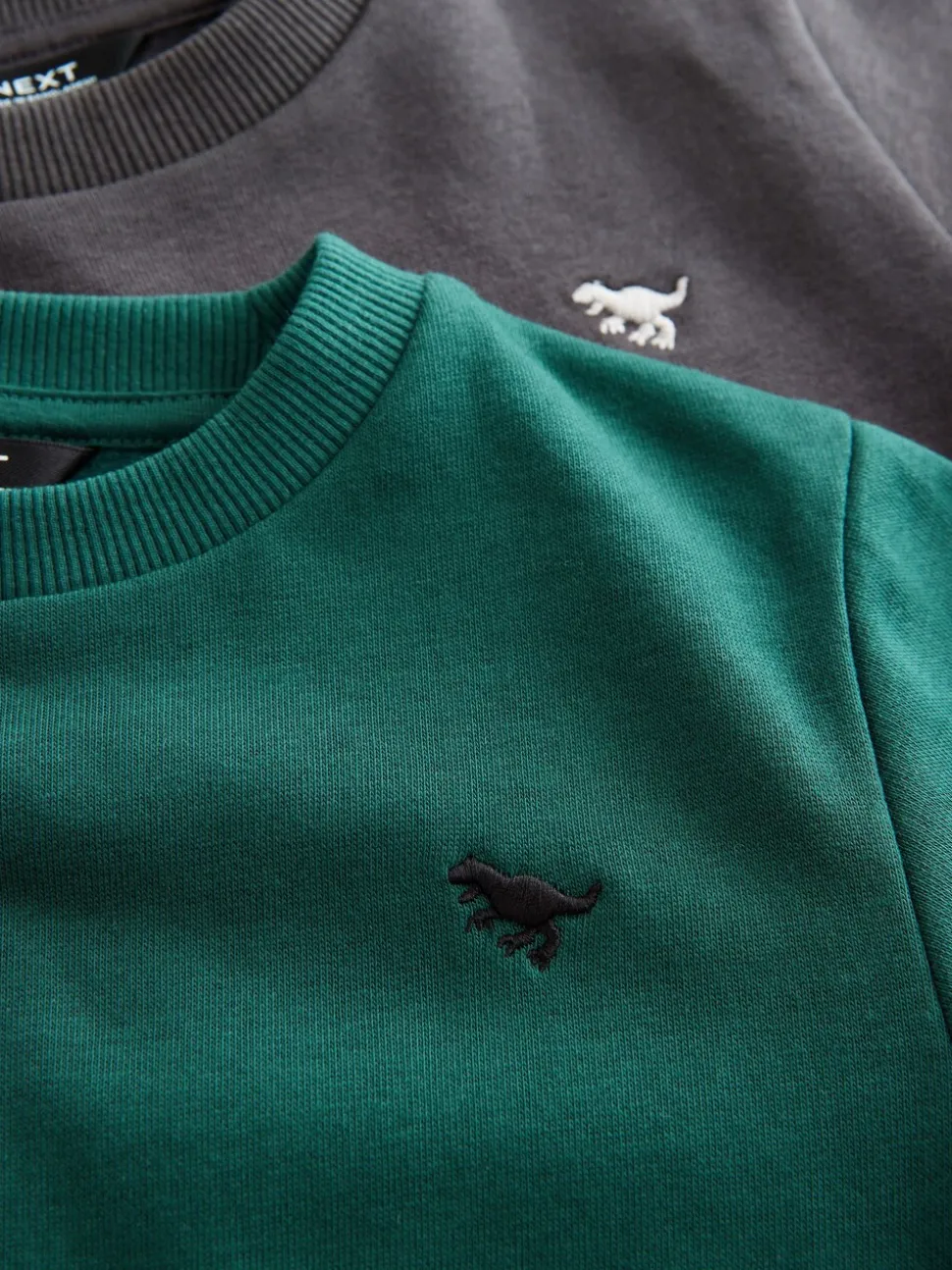 Antracietgrijs/groen - Set van 2 sweatshirts en joggingbroeken (3mnd -7jr)