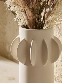 Artificial Dried Floral Arrangement in Scandi Ceramic Vase
