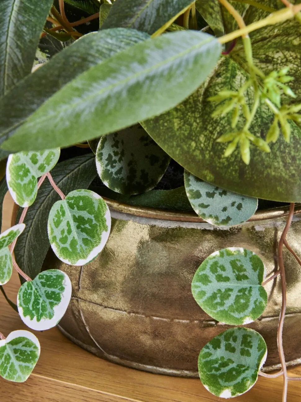 Artificial Plant in Metal Bowl