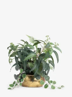 Artificial Plant in Metal Bowl