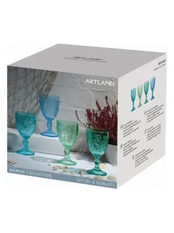 Artland set van 4 maritieme wijnglazen
