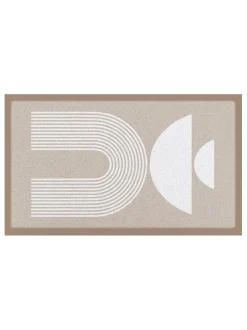Artsy Mats Beige Halve Maan Abstracte Binnen- en Buitendeurmat