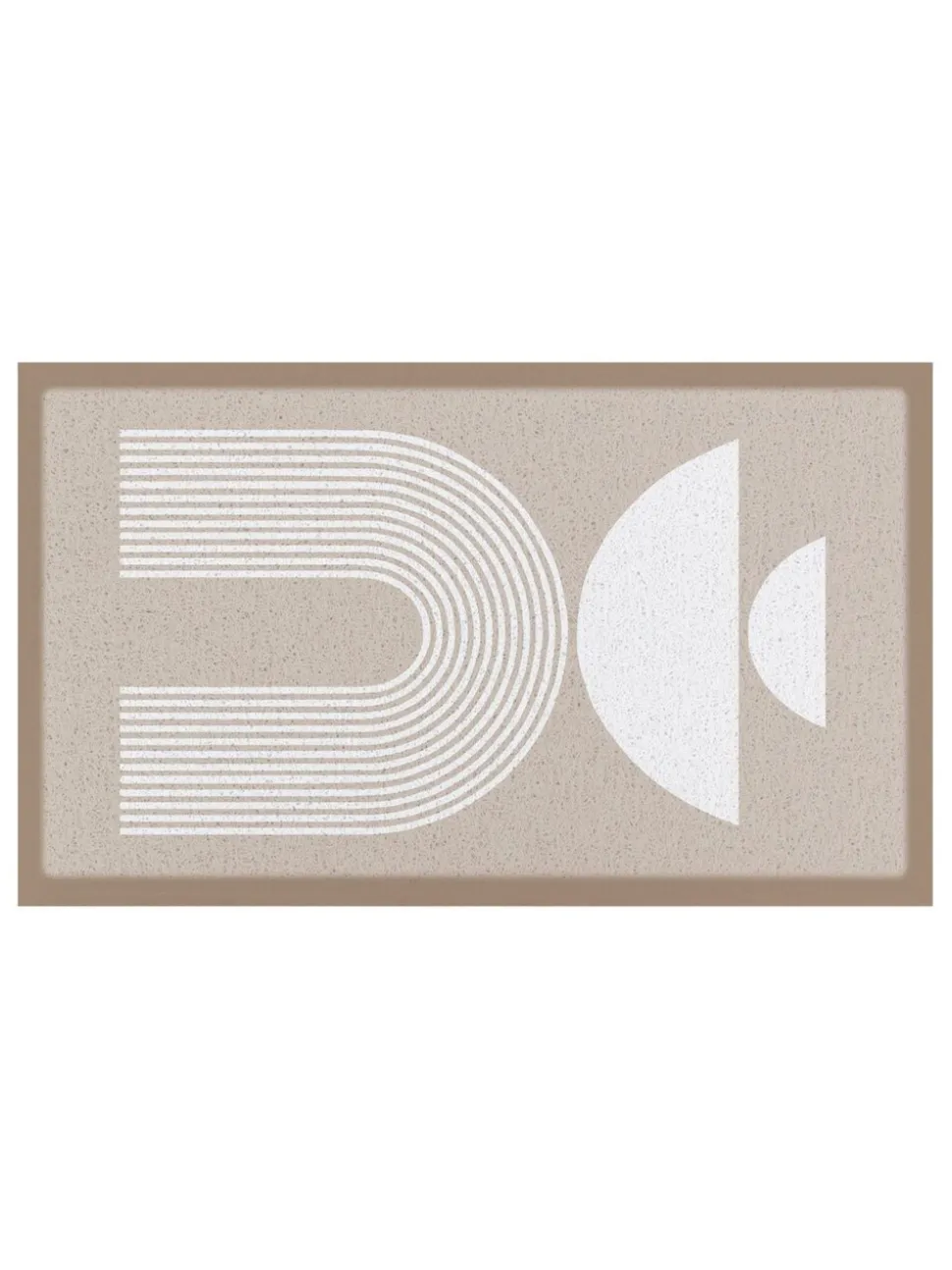 Artsy Mats Beige Halve Maan Abstracte Binnen- en Buitendeurmat