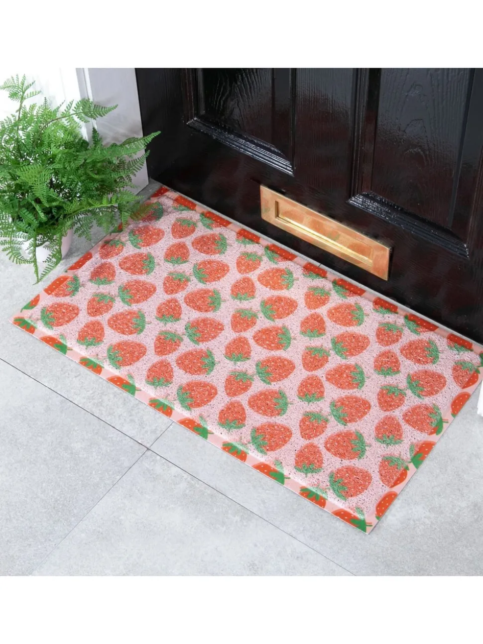 Artsy Mats deurmat met aardbeienpatroon