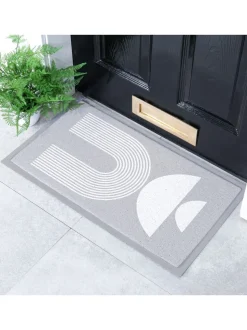Artsy Mats Half Moon Abstract Indoor Outdoor Doormat