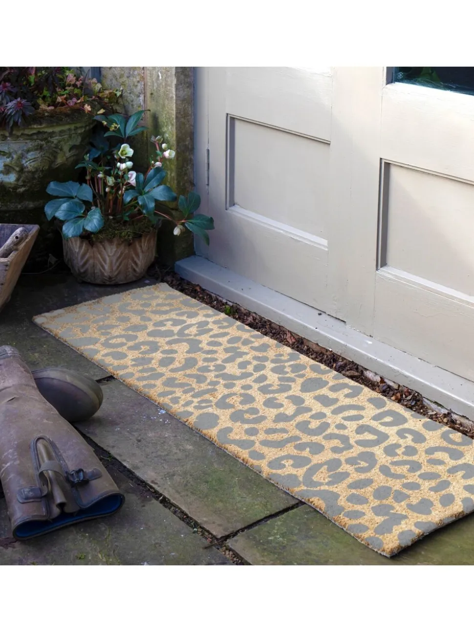 Artsy Mats Patio deurmat met luipaard Print