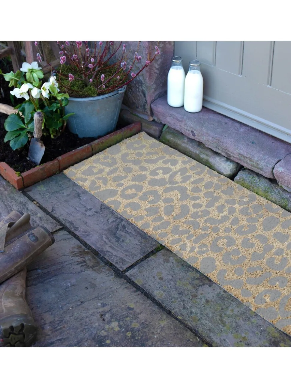 Artsy Mats Patio deurmat met luipaard Print