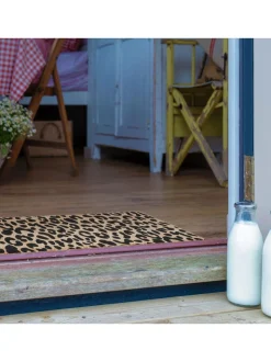 Artsy Mats Patio deurmat met luipaard Print
