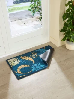 Artsy Mats William Morris Blue Indoor Washable Doormat