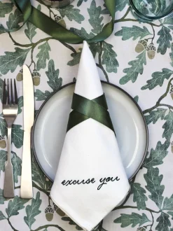 Avalon Wonen Set van 4 Manners Collectie 100% katoenen servetten in geschenkdoos