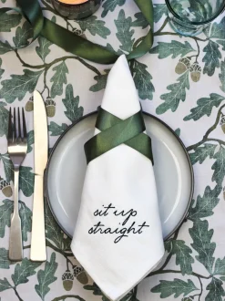 Avalon Wonen Set van 4 Manners Collectie 100% katoenen servetten in geschenkdoos