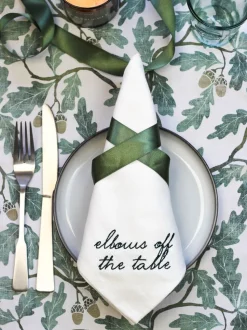 Avalon Wonen Set van 4 Manners Collectie 100% katoenen servetten in geschenkdoos