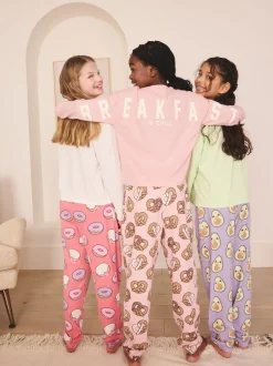 Avocado-sloganprint - Verpakking van 3 pyjama's met joggingbroek (3-16 jr)