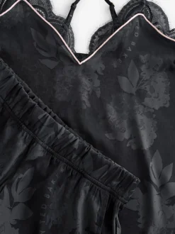 B by Ted Baker Black Jacquard Floral Cami Pyjamas