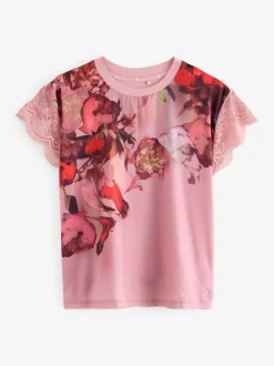 B by Ted Baker Pink Floral Satin Jersey Pyjamas