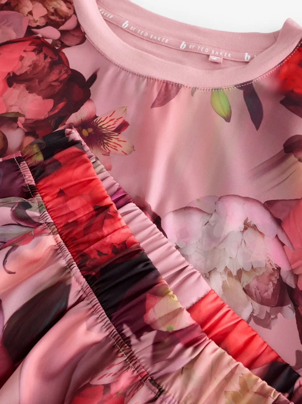 B by Ted Baker Pink Floral Satin Jersey Pyjamas