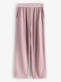 B by Ted Baker Pink Ottoman Rib Wide Leg Lounge Trousers