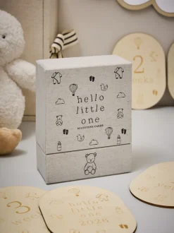 Baby Icons Wooden Milestone Cards