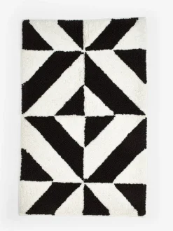 Badmat met geometrisch patroon, 100% katoen