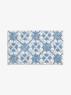 Badmat met geometrische tegelprint