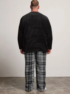 BadRhino Big & Tall Checked Fleece Pyjama Bottoms
