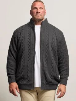 BadRhino Big & Tall Full Zip Cable Sherpa Lined Jacket