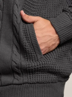 BadRhino Big & Tall Full Zip Cable Sherpa Lined Jacket