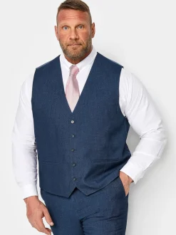 BadRhino Big & Tall Textured Suit Waistcoat