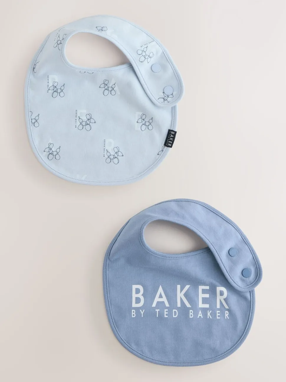 Baker by Ted Baker 2 Pack Blue Baby Bibs