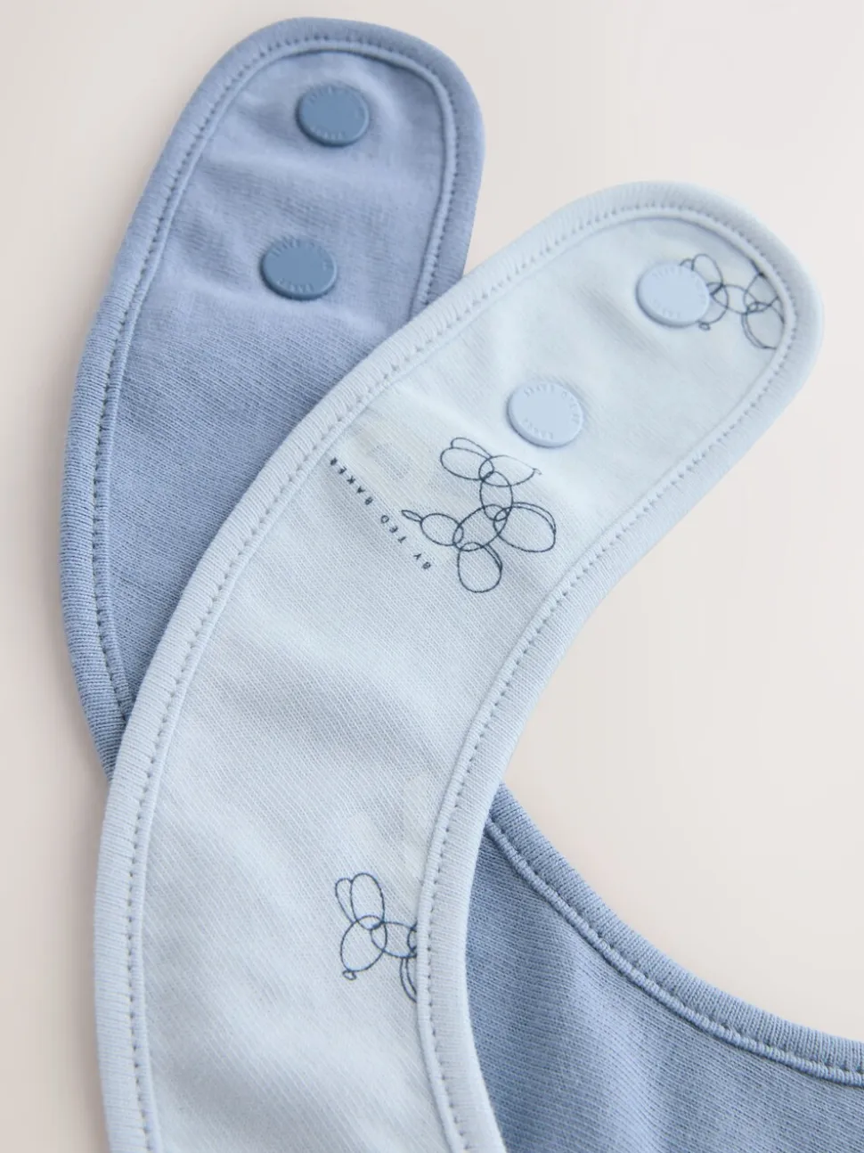 Baker by Ted Baker 2 Pack Blue Baby Bibs