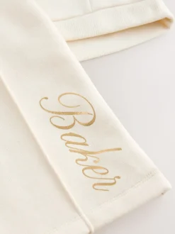 Baker by Ted Baker 2 Piece Cream Sweat & Pintuck Wide Leg Jogger Set