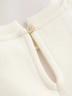 Baker by Ted Baker 2 Piece Cream Sweat & Pintuck Wide Leg Jogger Set