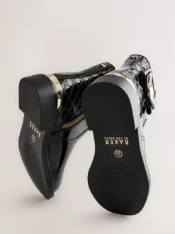 Baker by Ted Baker - Zwarte lakleren Chelsea-laarzen voor meisjes