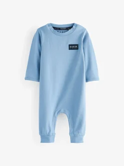 Baker By Ted Baker blauw 100% katoenen rompertje en omkeerbare hoed