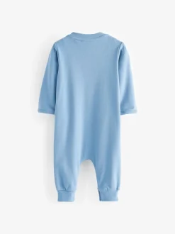 Baker By Ted Baker blauw 100% katoenen rompertje en omkeerbare hoed