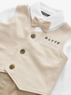 Baker By Ted Baker blauw modieus tweedelig lijkend rompertje