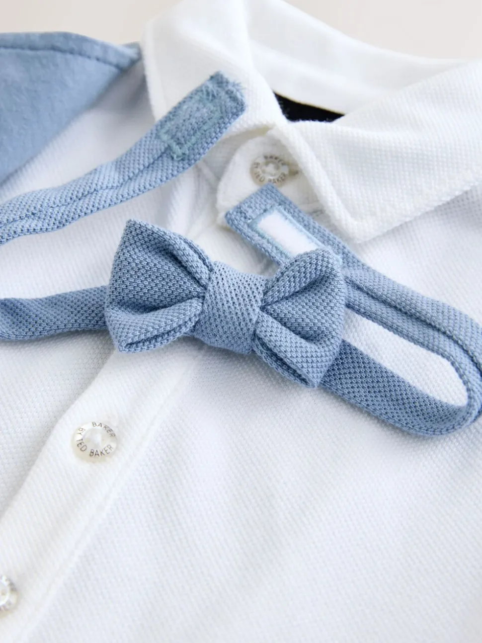 Baker by Ted Baker Blue Smart Bow Tie Rompersuit