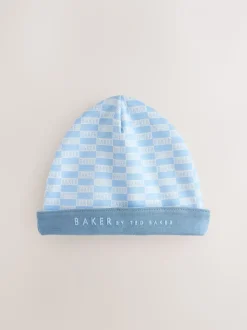 Baker by Ted Baker Blue Sleepsuits and Reversible Hat Set
