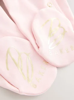 Baker by Ted Baker- Born in 2026 - babypyjama met strik in roze