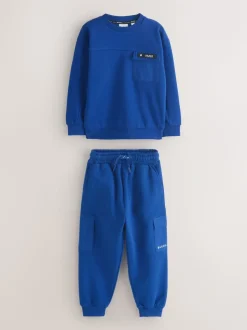 Baker by Ted Baker Cobalt Blue Oversized Sweatshirt and Joggers Set