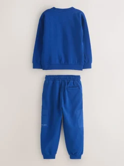 Baker by Ted Baker Cobalt Blue Oversized Sweatshirt and Joggers Set