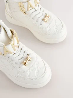 Baker by Ted Baker Girls White Charm Hi-Top Trainers