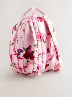 Baker by Ted Baker meisjes roze terug naar school rugzak met bloemenprint en strik