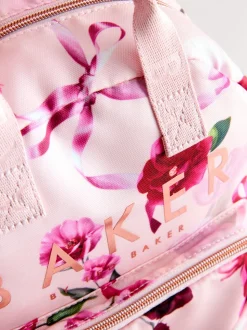 Baker by Ted Baker meisjes roze terug naar school rugzak met bloemenprint en strik