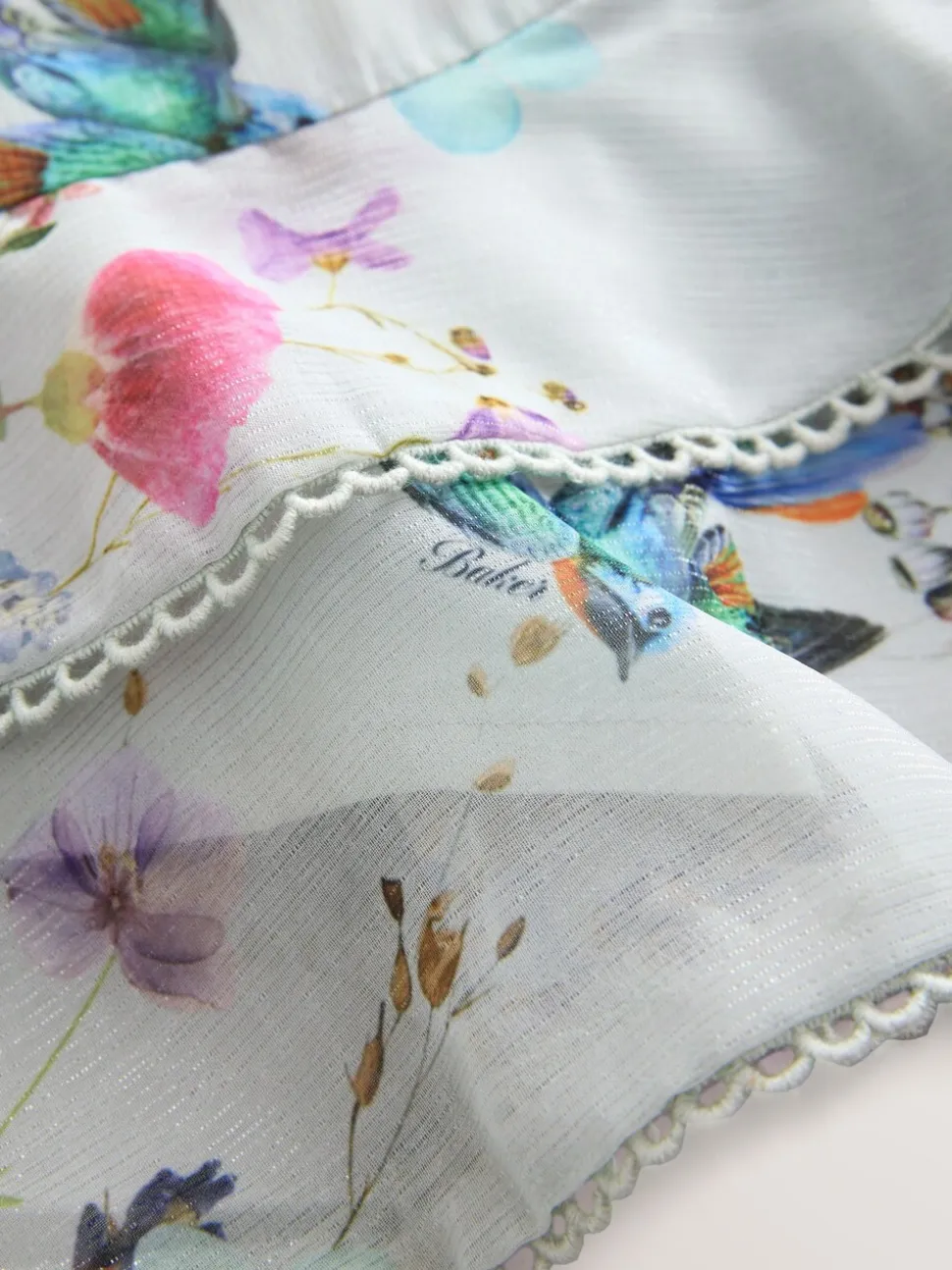 Baker by Ted Baker Mint Green All Over Printed Chiffon Blouse