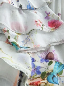 Baker by Ted Baker Mint Green All Over Printed Chiffon Blouse
