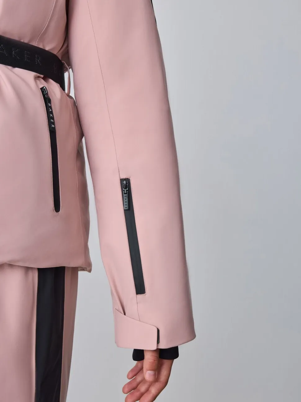 Baker by Ted Baker Pink Waterproof Belted Padded Ski Jacket